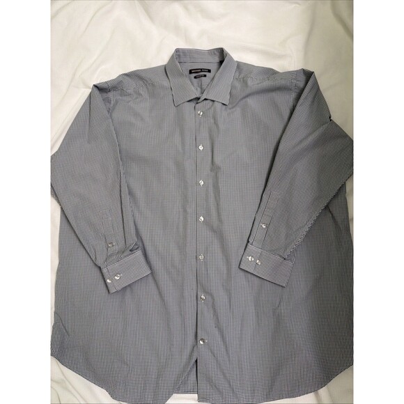 NWOT Michael Kors Mens Button-up Shirt Long Sleeve Grey 100% Cotton 18 1/2 34/35 - Picture 1 of 8